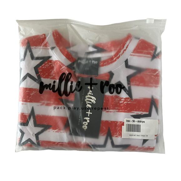 NEW Millie + Roo Stars & Stripes Biker Set (5/6) - Picture 1 of 6